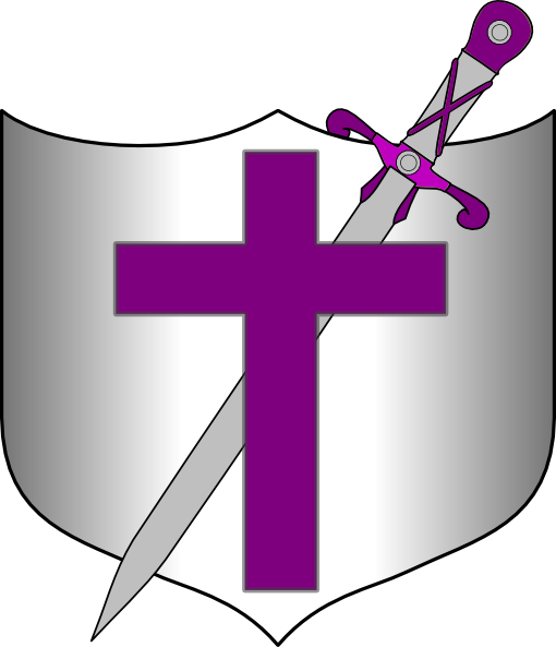 Cross Sword And Shields Clipart - Cross Sword And Shield (510x593)