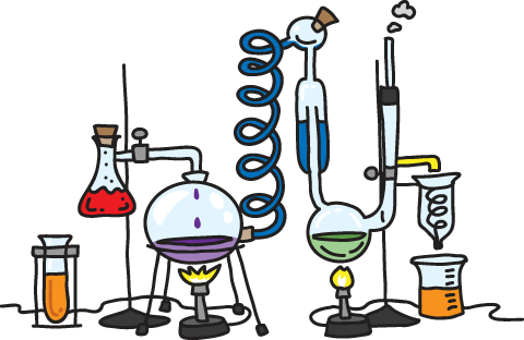 Png Lab Equipment Transparent Lab Equipment - Cartoon Lab Set Up (480x312)