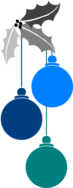 Christmas Dark Blue Ornament Clipart - Blue Christmas Lights Transparent (234x600)