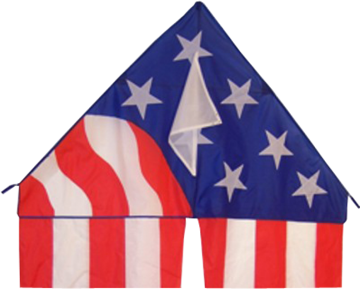 Flo-tail Patriotic Delta Kite - Breeze Patriotic Delta Kite With 19-1/2-feet Flowing (728x728)