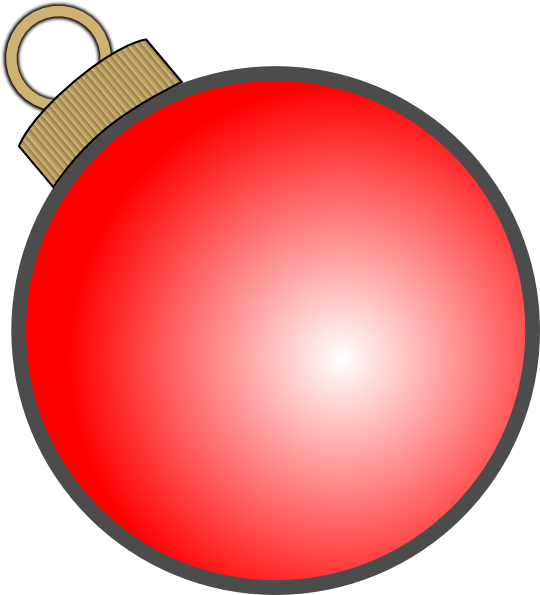 Xmas Ornaments Thin Outline Clipart - Christmas Ball Ornament Vector (540x595)