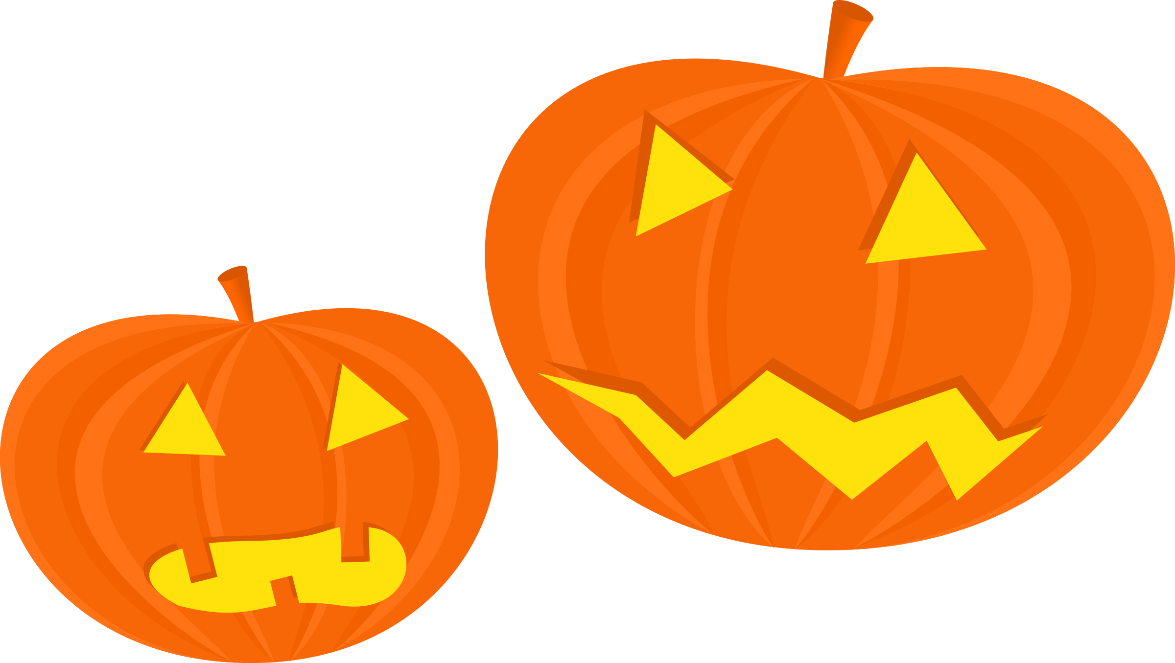 Pumpkins Halloween 1969px 176 - Halloween Clip Art (2400x1355)