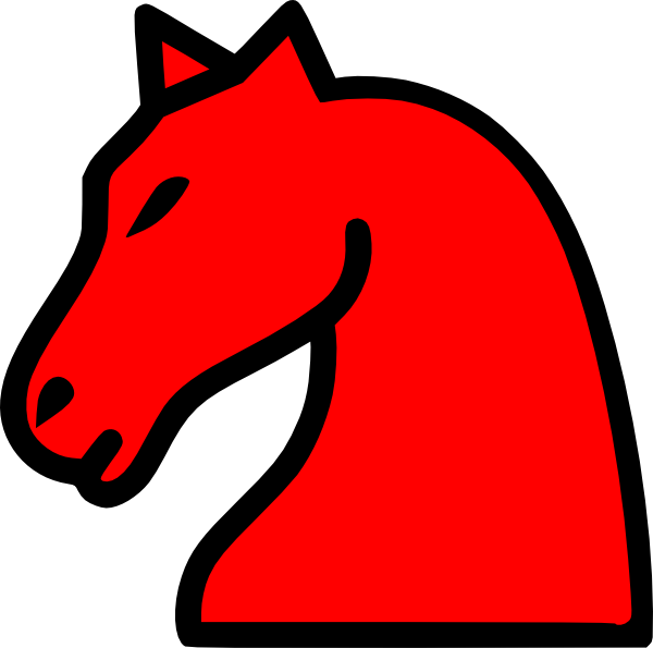 Red Knight Chess Piece (600x595)