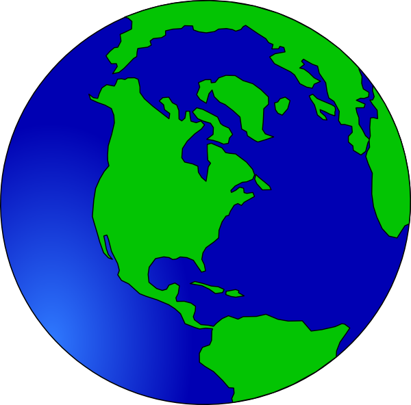 Globe Clip Art At Clkercom Vector Online - World Silhouette (600x592)