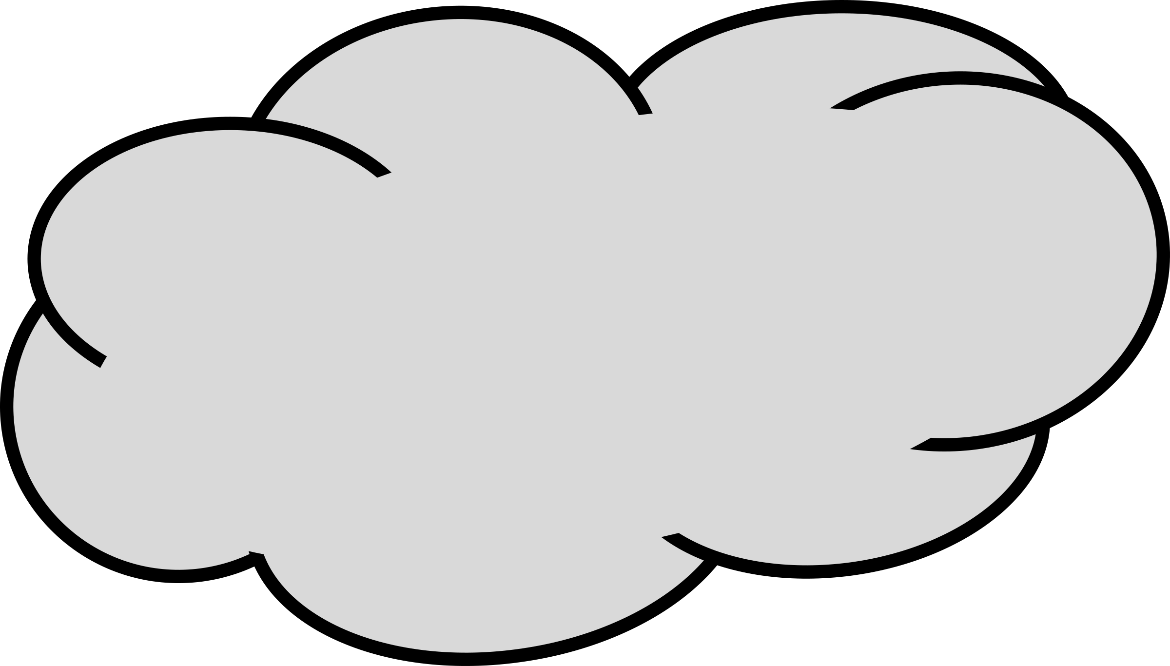 Big Cloud Clipart - Grey Cloud (2400x1366)