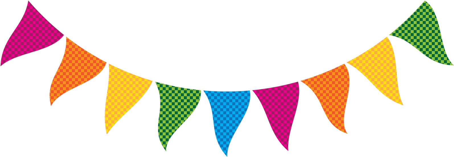 Rainbow Theme For Graduation Rainbow Bunting Clip Art - Banner Clipart (1600x661)