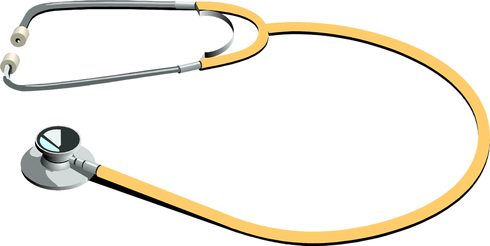 Stethoscope Clipart - Doctor, His Patient And The Illness (958x482)