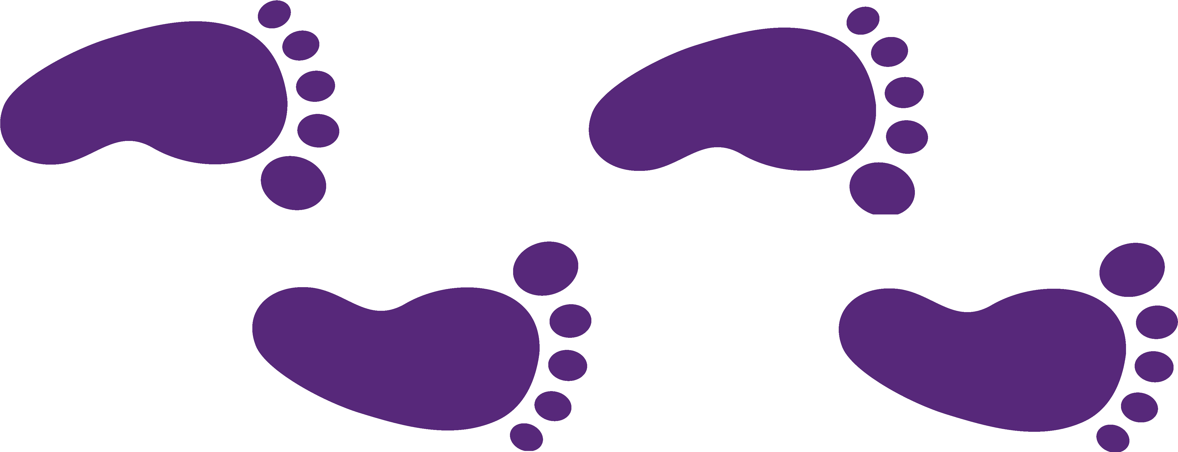 Walking Footprint Clip Art - Step By Step Clip Art (4536x1770)