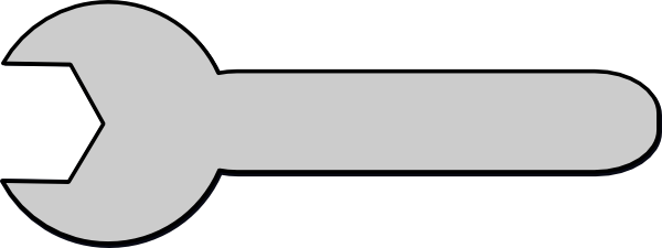 Gray Tool Wrench Clip Art At Clker - Clip Art (600x225)