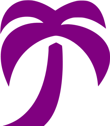 Purple Palm Tree Icon - Palm Tree Png Pink (512x512)