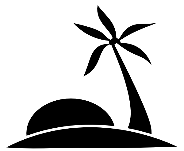 Palm Tree Clipart Black And White - Palm Tree Clipart Black And White (600x492)