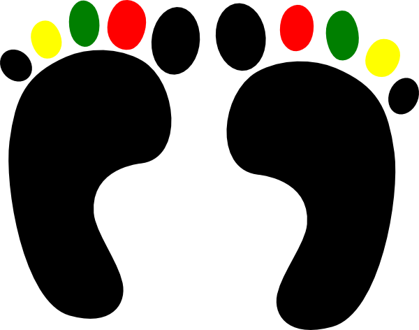 Footprints - Colored Footprints Png (600x472)