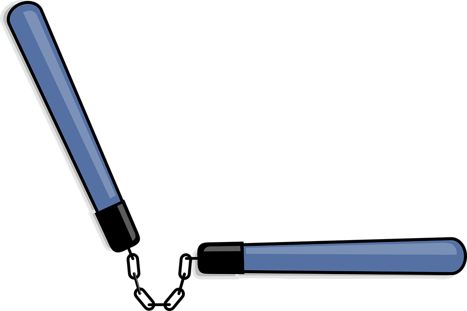 Karate Tool Fighting Weapon Nunchaku Nunchuk - Nunchucks Clip Art (1121x750)