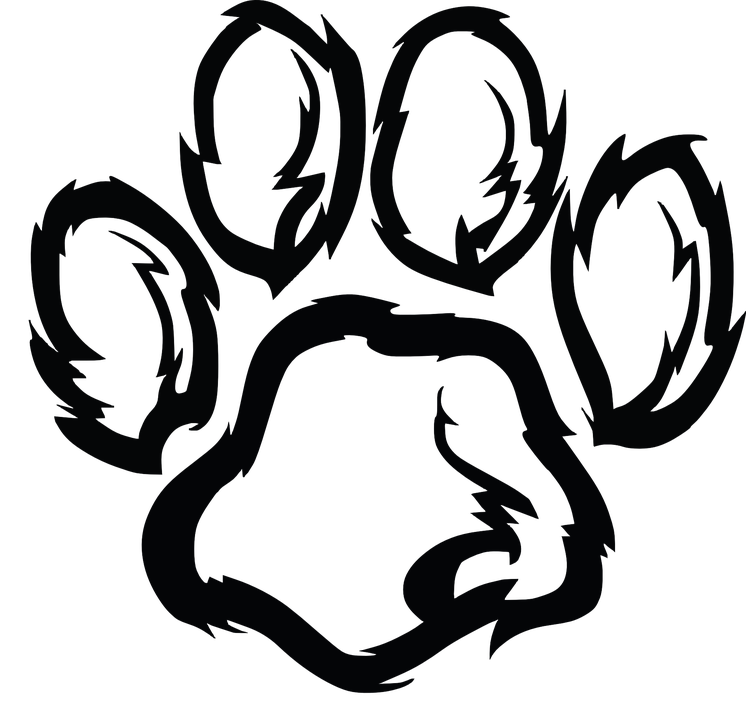 Paw Footprint Wildcat Cat Wildlife - Jaguar Logos Clip Art (746x720)
