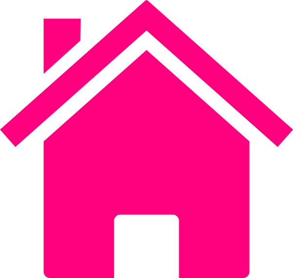Pink House Clip Art - Pink House Clipart (600x568)