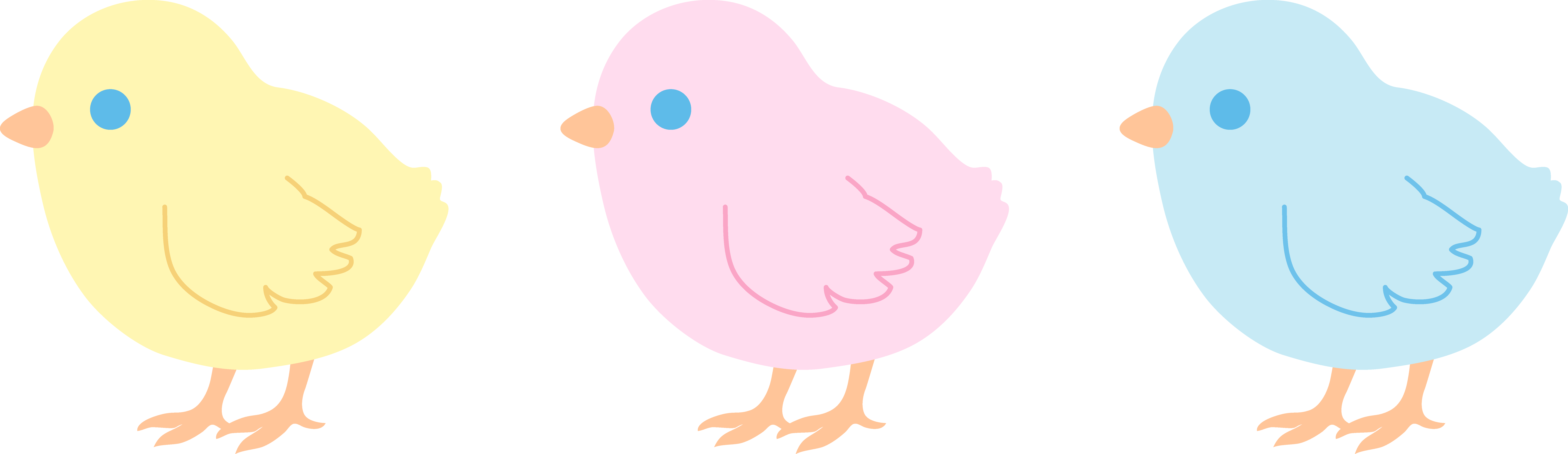 Baby Chicks Clip Art And - Baby Chicks Clipart Free (9537x2761)