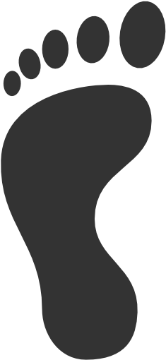 Footprint Clipart Left - Left Footprint (512x512)
