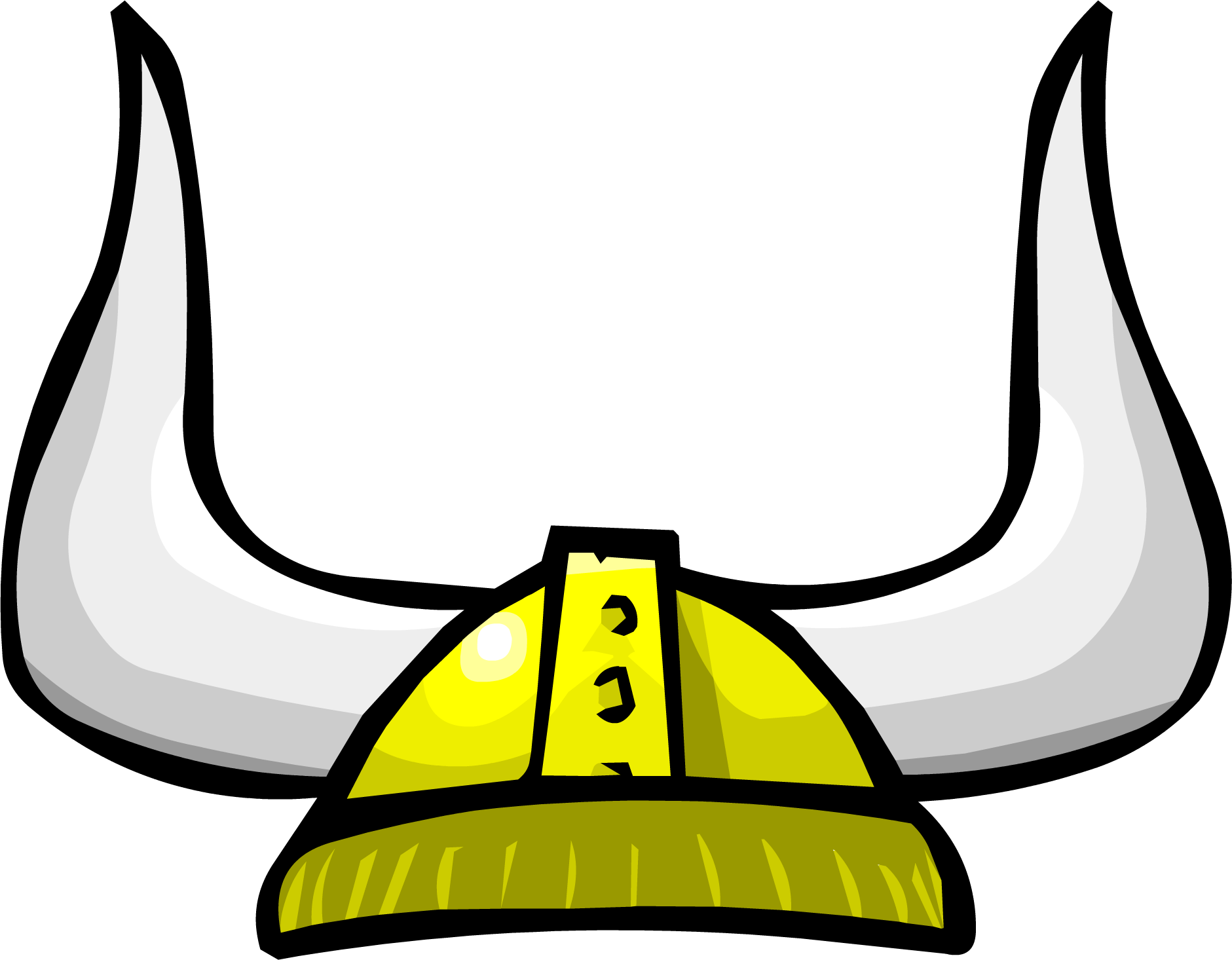Cartoon Viking Helmet Clipart - Club Penguin Gold Viking Helmet (1881x1466)