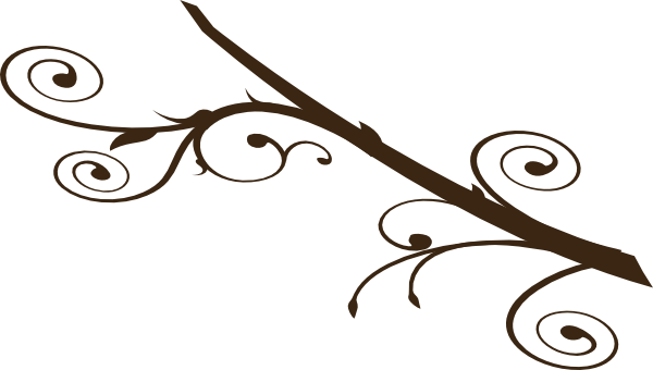 Green - Horizontal Branch Clip Art (600x340)