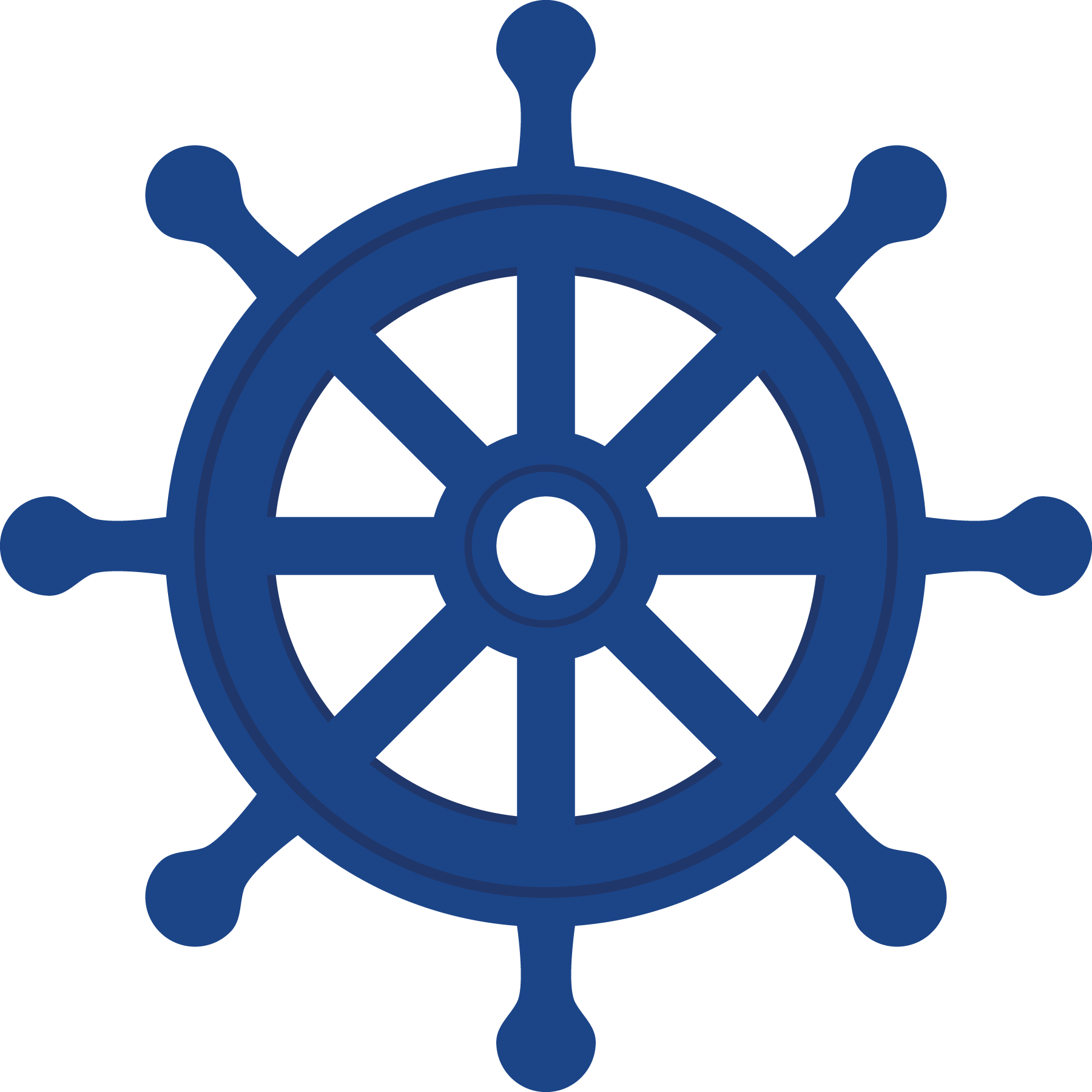 Nautical Clipart - Free Ship Wheel Vector (1800x1800)