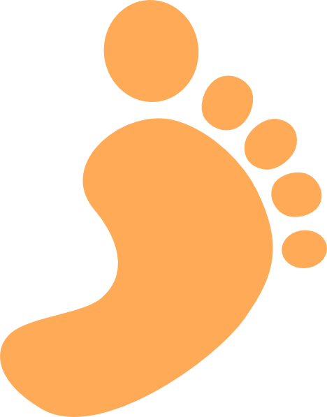 Foot Prints In Sand Clipart (468x597)