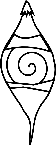 Christmas Ornament Outline Clipart - Clipart Christmas Ornaments Black And White (228x596)