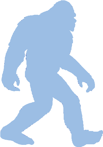 Bigfoot Light Blue - Bigfoot Decal (448x600)