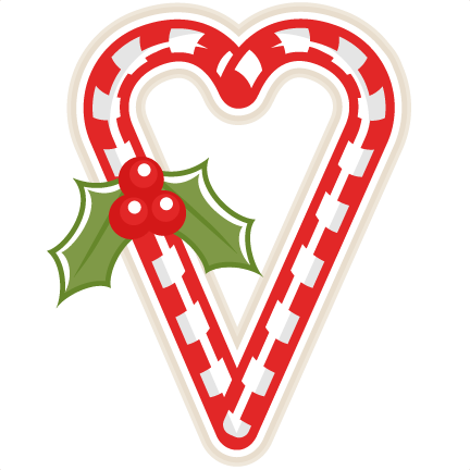 Candy Cane Heart Clipart - Clip Art (432x432)