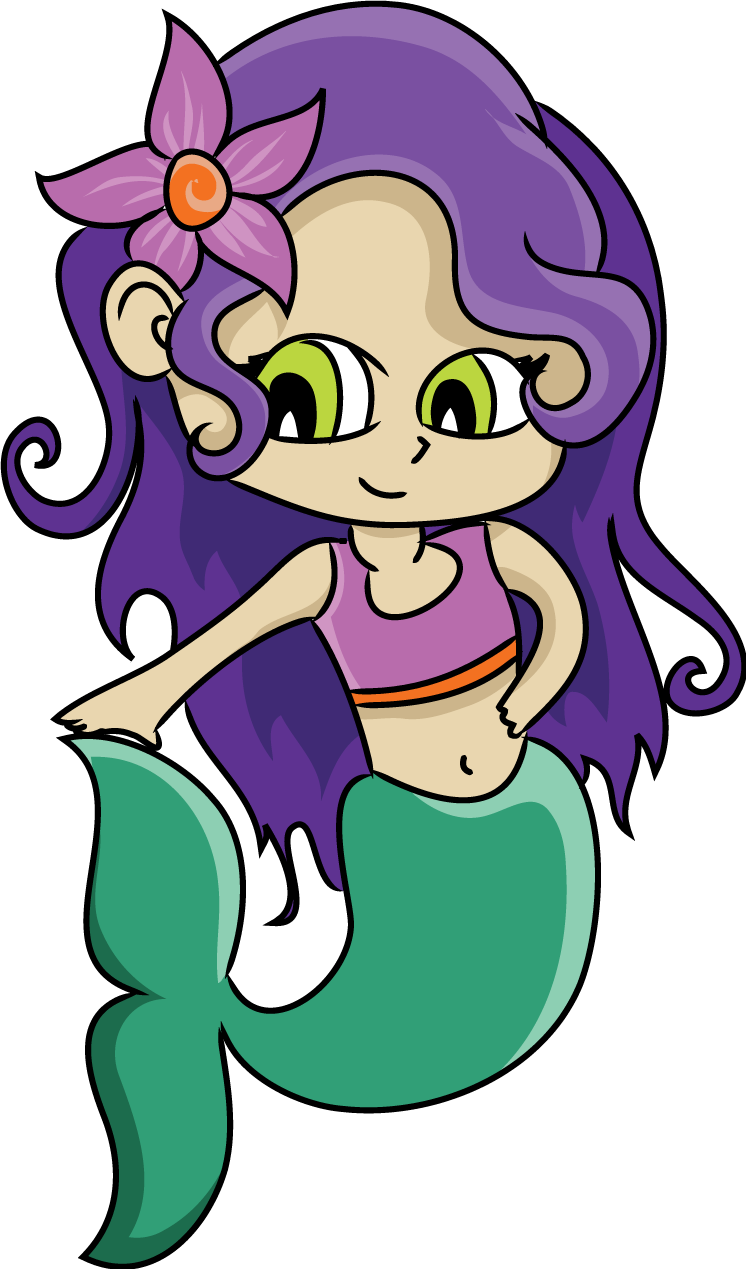 Mermaid Clip Art - Under The Sea Mermaid Art (746x1269)