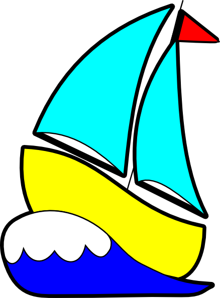 Boat Sailing Clip Art Fishing Drawing Funny Doblelol - Barco A Vela Desenho Png (438x594)