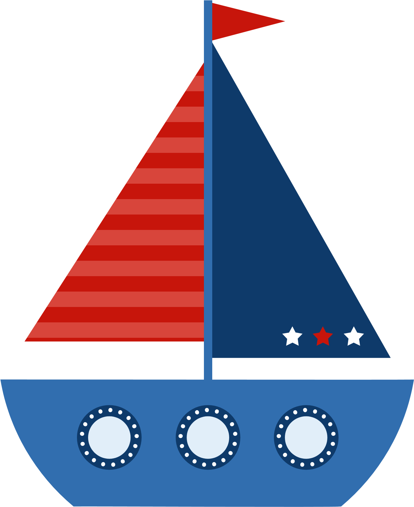 Sailing Boat Clipart Themed - Sailboat Clipart (1500x1800)
