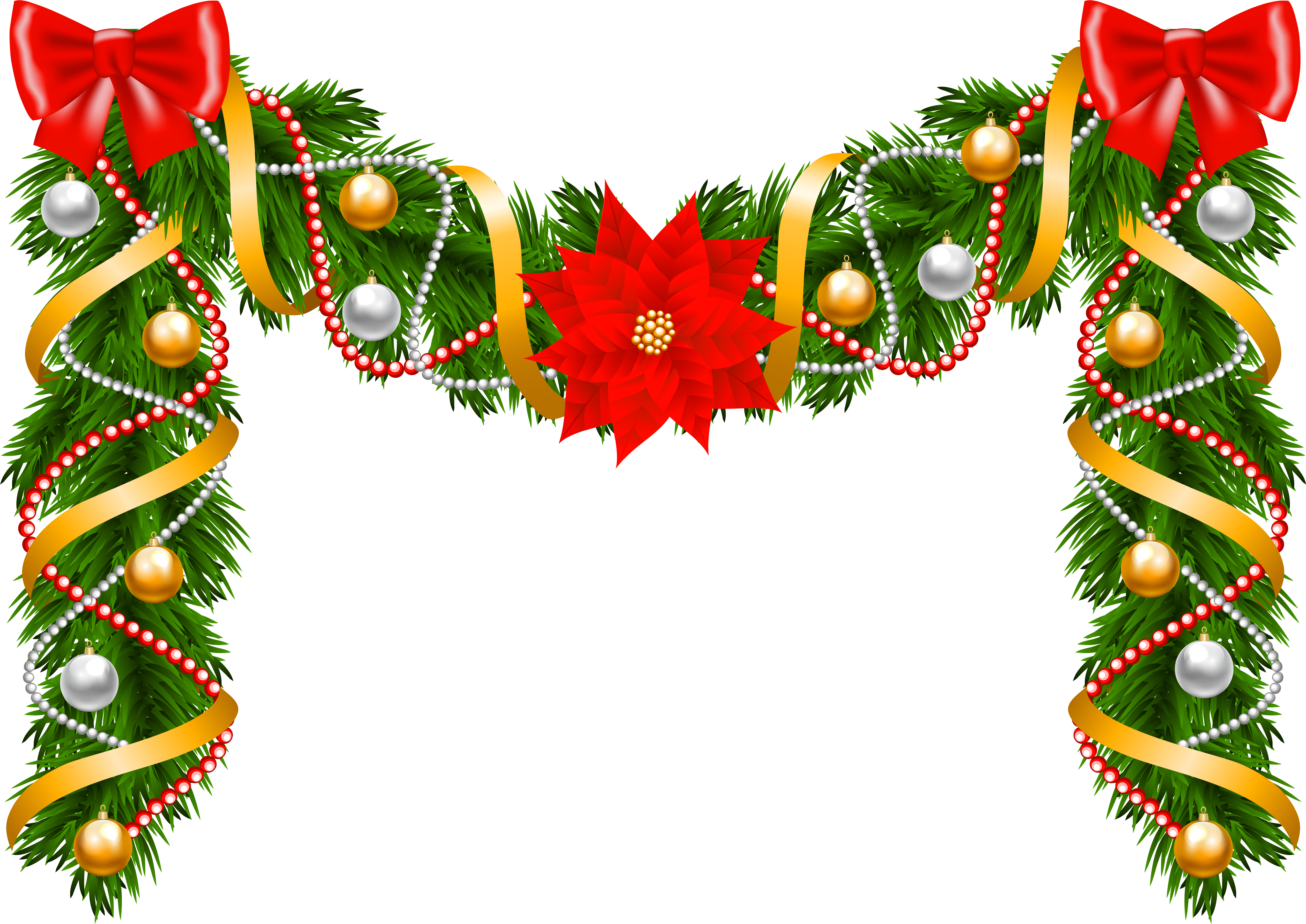 Christmas Deco Garland Png Clipart Image - Girlande Weihnachten Clipart (6043x4362)