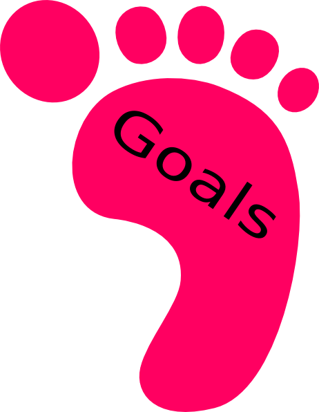 Right Footprint Goals Clip Art - Goals Clipart (462x596)