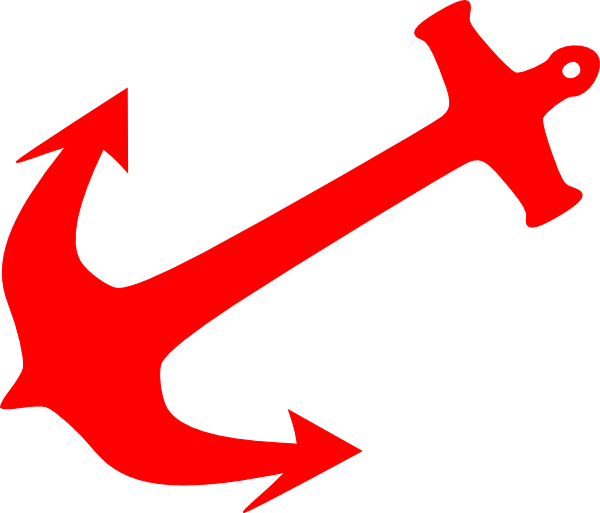 Red Anchor Clip Art At - Red Anchor Clipart Png (600x513)