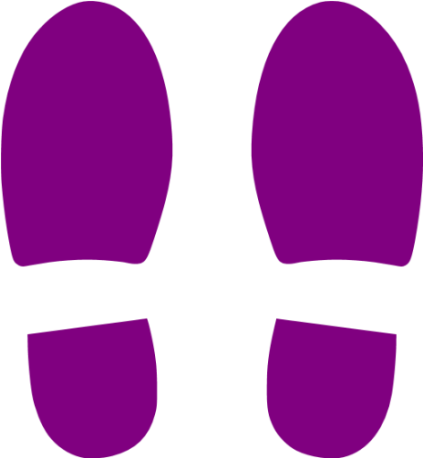 Footprint Clipart Purple - Blue Footprints Png (512x512)