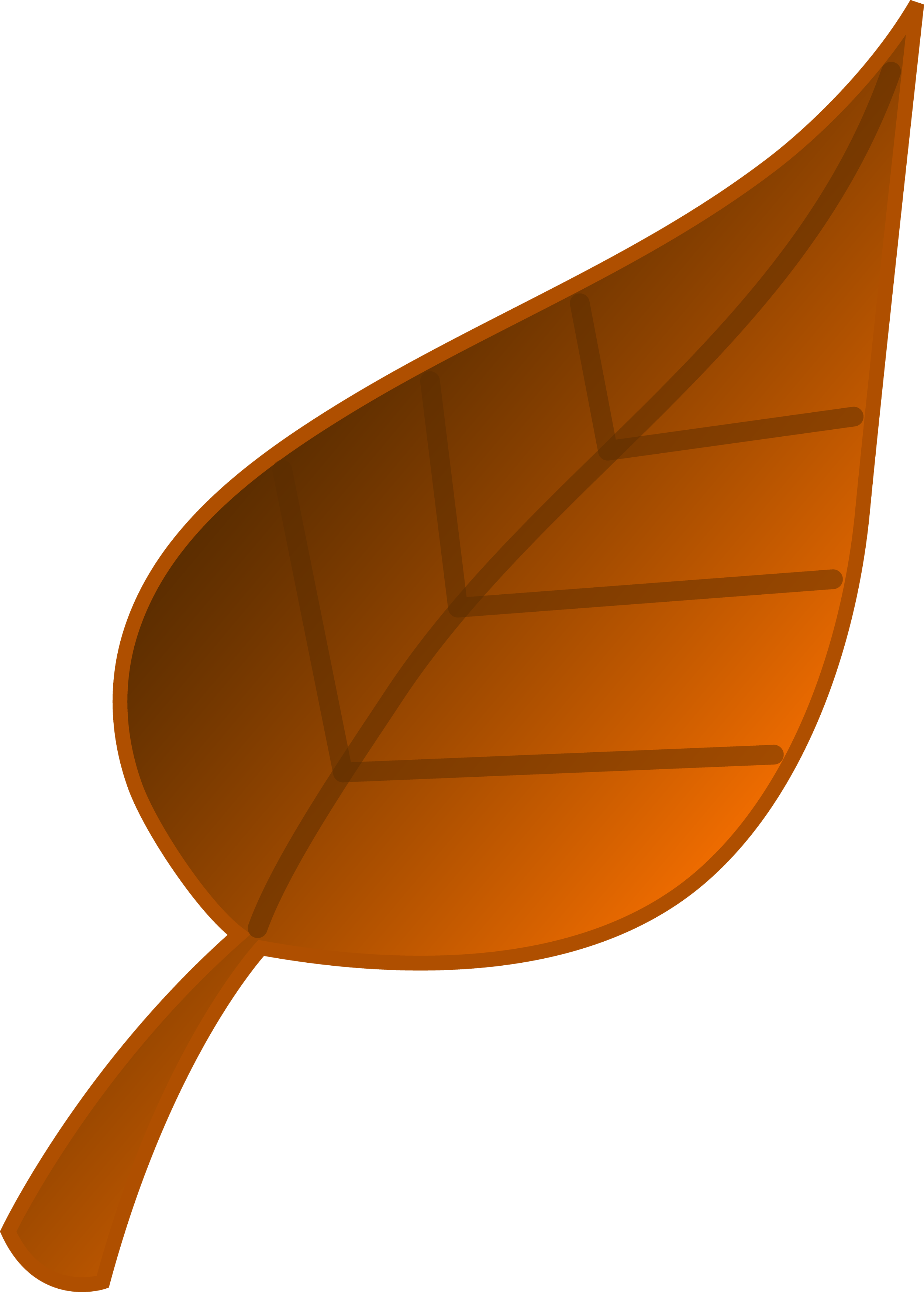 Brown Fall Leaf Clipart - Clip Art Brown Leaf (2504x3500)