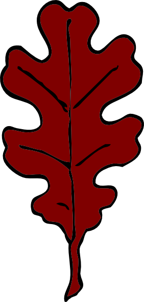Oak - Leaf - Clipart - Red Oak Leaf Clip Art (282x589)
