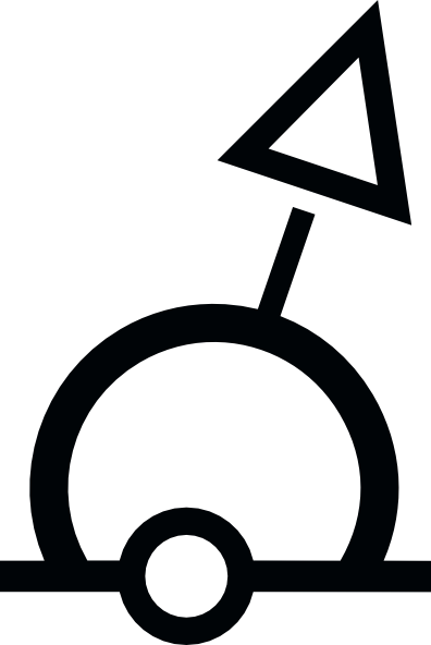 Free Vector Nautical Symbol International Sphere Buoy - Buoy Symbol (396x592)