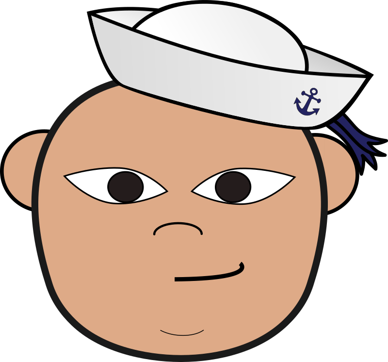 Sailor Clip-art Head Nautical Navy Clip Art - Sailor Face Clip Art (1280x1193)