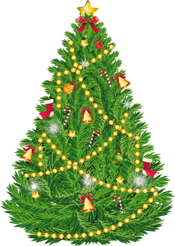 Christmas Tree Clipart Transparent - Clip Art Christmas Tree (582x816)