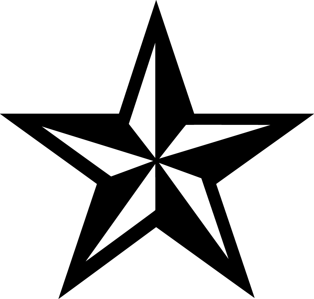 Nautical Star Clipart Clipart Panda Free Clipart Images - White And Black Star (1050x1001)