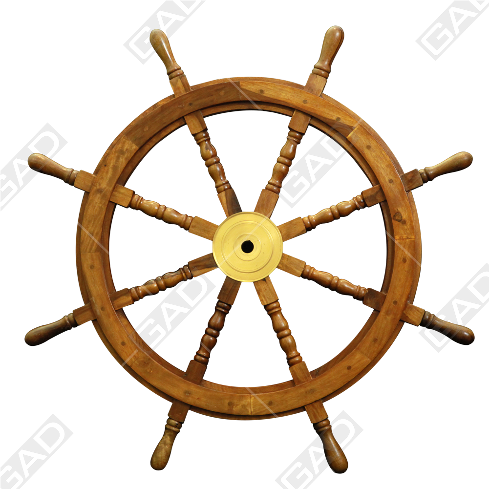 Nautical Ship Wheel - Steering Wheel On A Boat (1020x1020)