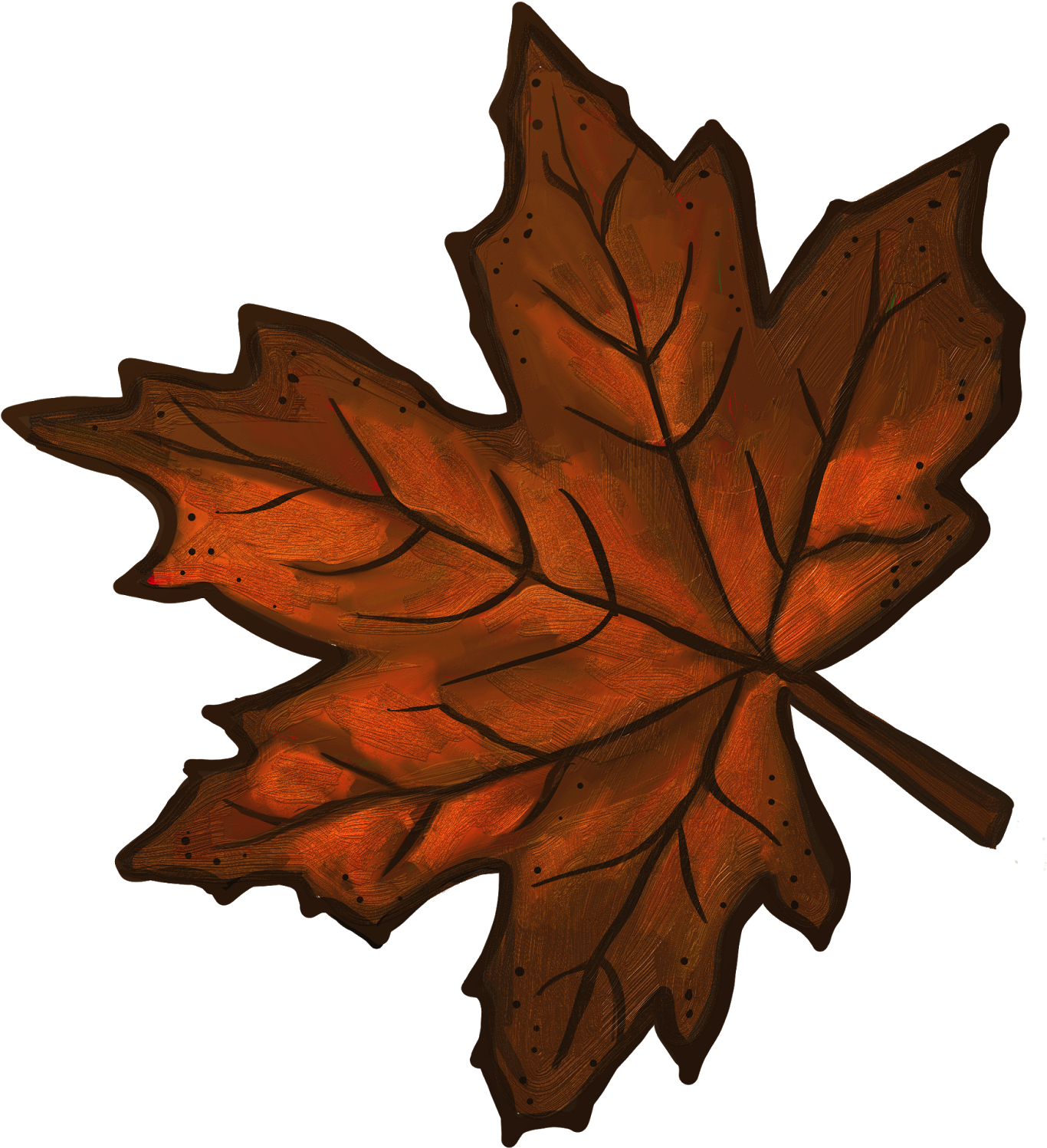 Brown Leaf Clip Art - Brown Maple Leaf Clip Art (1385x1600)