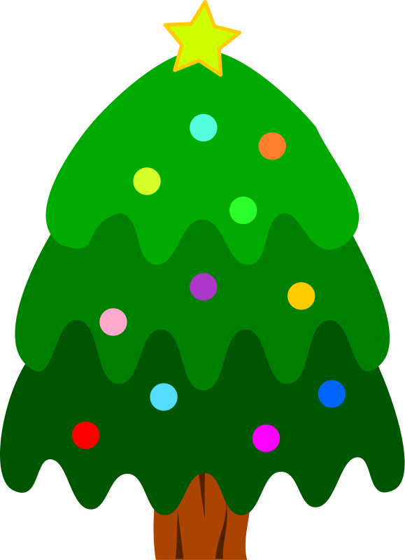 Christmas Tree - Clip Art Christmas Tree (579x800)