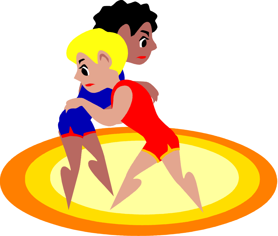 Find More Wrestling Clip Art - Wrestlind Vartoon (1101x933)