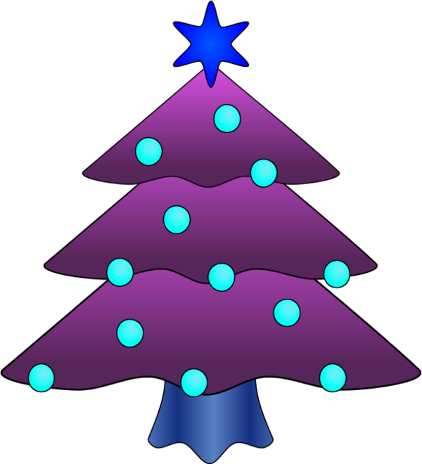 Christmas Clipart Purple - Purple Christmas Clip Art (600x660)