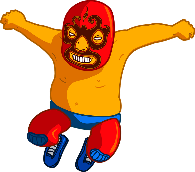 Wrestler Wrestling Fighter Sports Thai Boxing - Luchador Png (817x720)