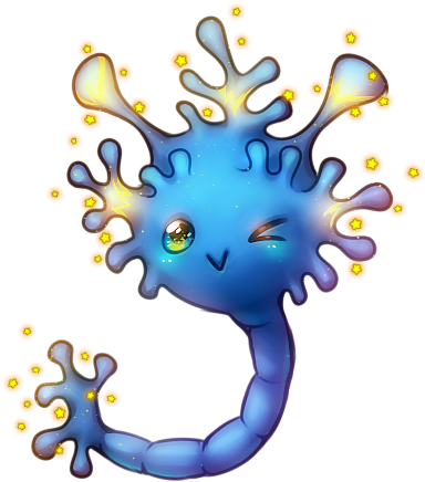 Neuron Clipart Cute Pencil And In Color Neuron Clipart - Funny Neuron (400x450)