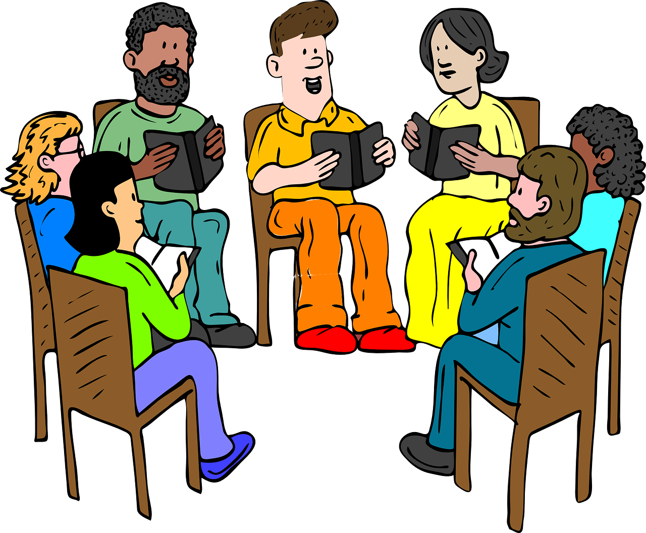 Brain Injury And Disability Book Club Tbiwa - Group Of People Talking Clipart (1280x1056)