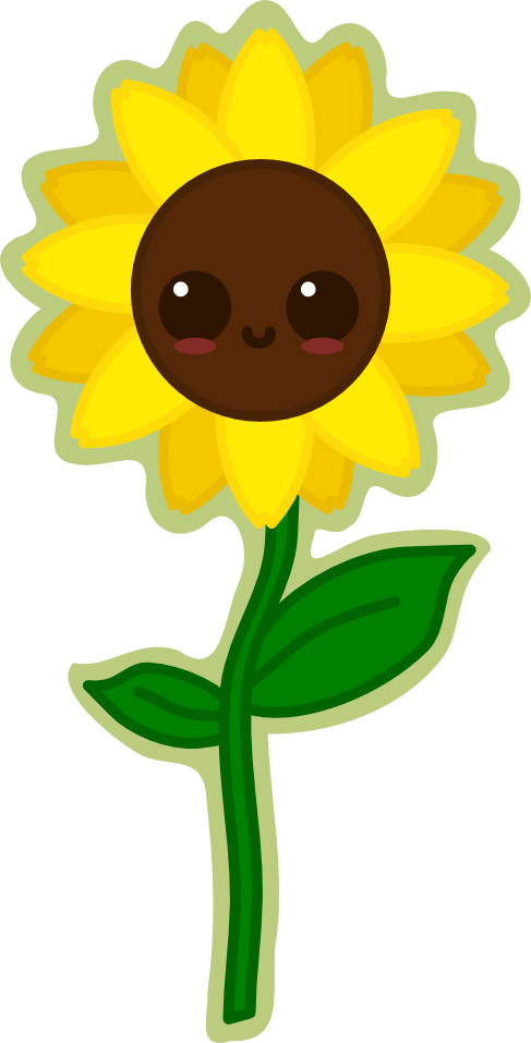 Pin By จิรายุ นามลี On Jubchay Paper Flower - Kawaii Sunflower Png (487x957)